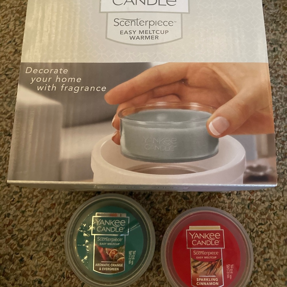Yankee Candle Scenterpiece Meltcup Warmer w/ 2 cups